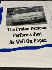 The Proton Persona Range Original Car Sales Info Brochure Press Review 1994