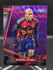 2024 Topps Chrome MLS Andres Gomez #189 Purple Refractor 88/199 Real Salt Lake