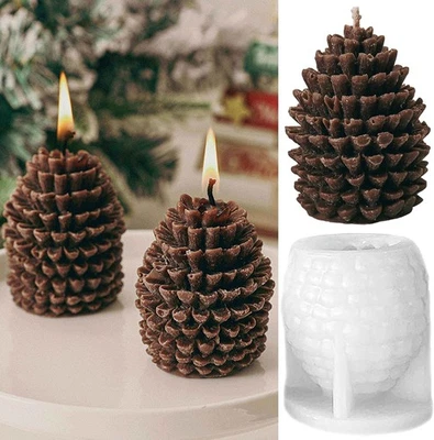 AUZLYA 3D Silikonform Tannenzapfen – Kerzenform, Seifen- & Fondant-Gießform