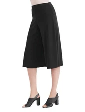 Ruby Ribbon Split Skirt Black Size XL  Elastic Waist Lined