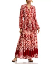 Farm Rio Tropical Tapestry Metallic Dress MSRP $348