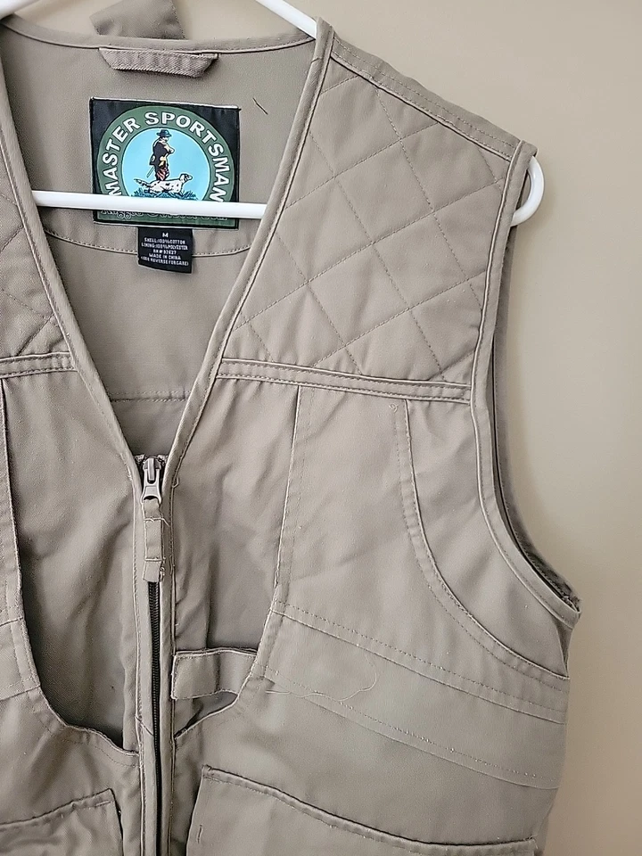 MASTER SPORTSMAN Hunting Vest Jacket Mens Med Khaki Tan Bird Varmint Hunt - Image 4 of 4