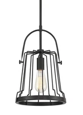 Designers Fountain D234M-10P Alba 4"W Mini Pendant - Black