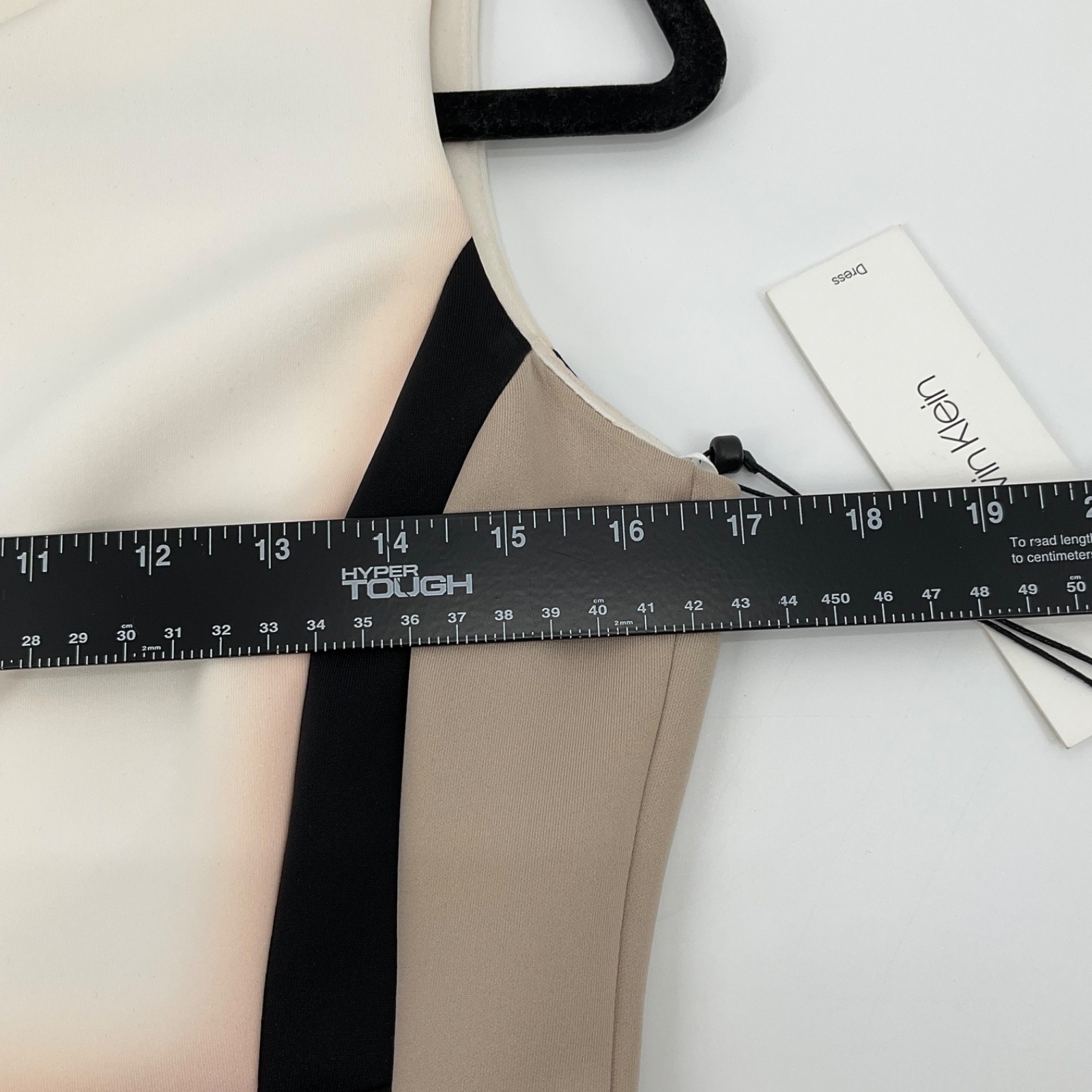 Calvin Klein Cream Colorblock Dress Sz 8 thumbnail 9