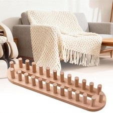 Chunky Blanket Loom Wooden Knitting Loom for DIY Crafting Yarn Crafts