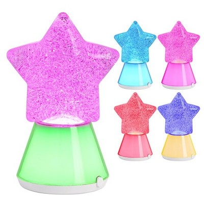 LED Farbwechsel Glitzer Stern Lampe Nachtlicht USB Stimmungsbeleuchtung Geschenkidee
