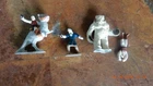 1982 Vintage Star Wars Hoth Micro Die Cast Luke Han Tauntaun and Wampa Figures