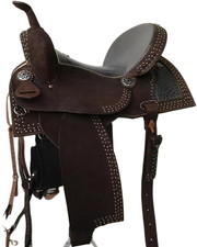 Western Leather Horse Saddle Handmade Barrel Racing Racer Equestrian Trail Tack