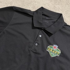 Nike 2025 NFL Draft Shirt Mens L Black Short Sleeve Golf Polo Green Bay Football