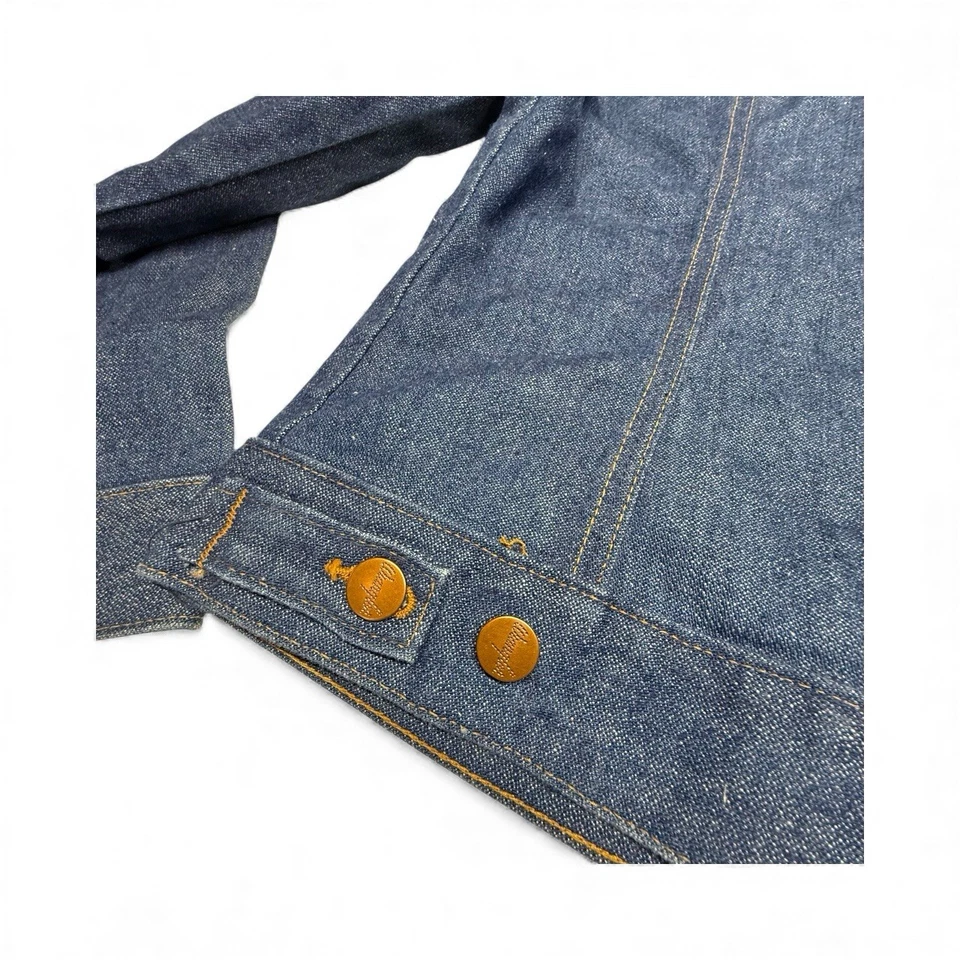 Wrangler Girls Denim Jacket Size 16 – Vintage 11 oz Cotton VINTAGE - Image 4 of 4