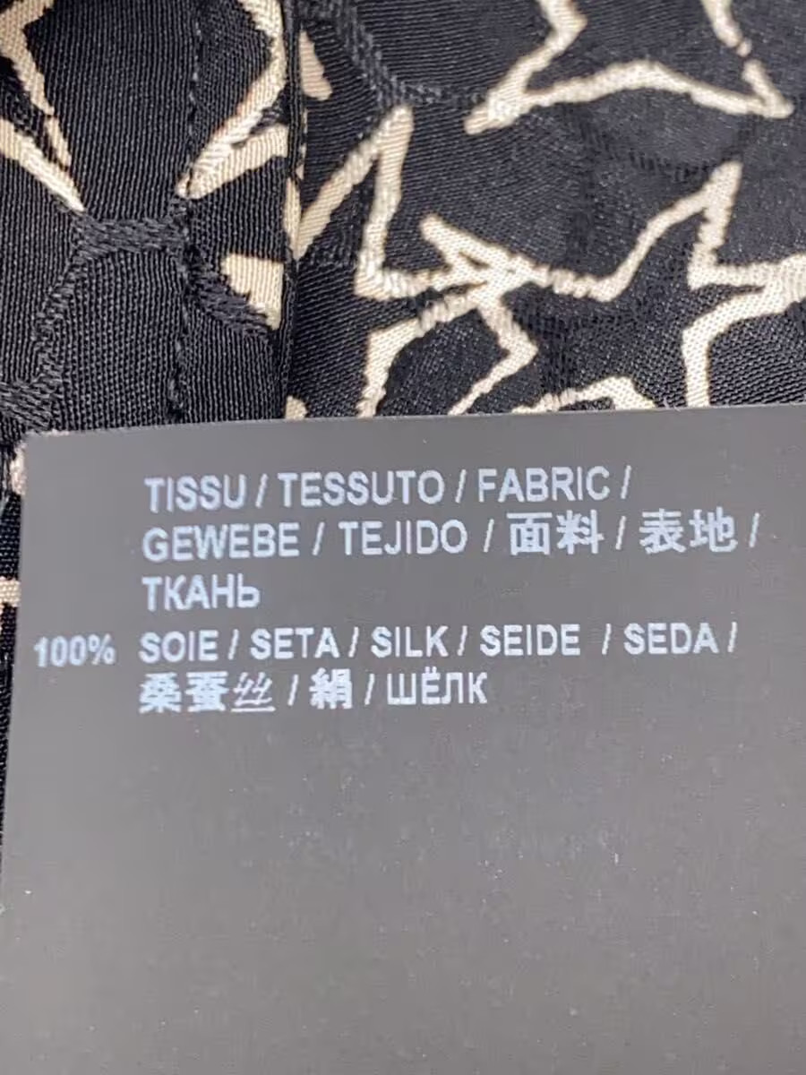 SAINT LAURENT Long Sleeve Shirt, Size 14.5, Silk, Black, All-Over Print, 01SZ 56 thumbnail 5