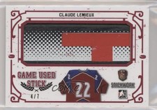 2017 Leaf ITG Stickwork Game Used Stick Red 4/7 Claude Lemieux #GS-05 0f4