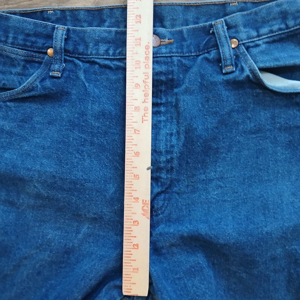 Jeans Wrangler Para Hombre De Colección 36x32 Azul Corte Vaquero Hecho en EE. UU. 936PWD Foto 4 de 4