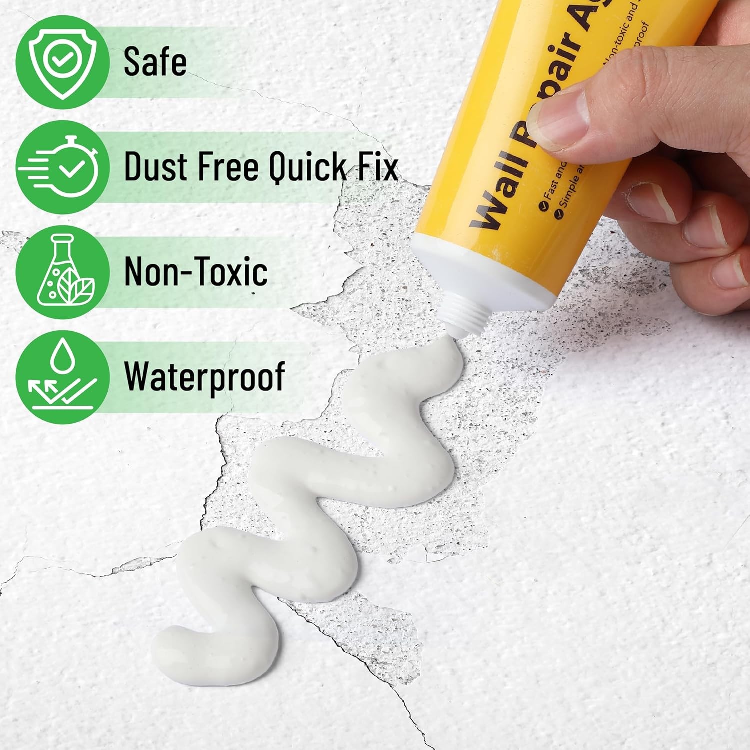 Drywall Repair Kit, 3 pcs Wall Spackle Repair Paste(120g Each), Drywall Patch