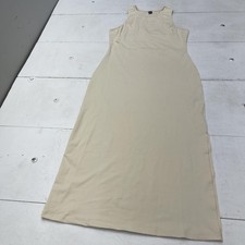 SHEIN Dress Womens Large Beige Sleeveless Maxi Racerback Cutout Stretch Tank