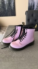 Doc Martens 1460 J Junior Youth Girls Pink Patent Leather Boots Size 3