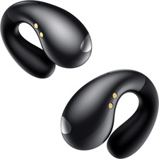 Ultra Open Ear Earbuds - Ergonomic Clip-On Earbuds, Bone Conduction Over-The-Ear
