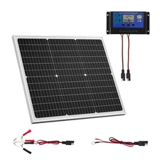Uimoso 50W 12V Solar Charger Kit with MPPT Controller for Battery Maintenance