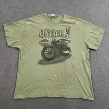 Vtg Harley-Davidson T-shirt Mens XL Green Short Sleeve Crew Neck Looney Tunes