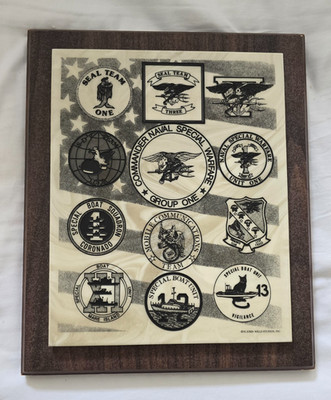 Cultured Marble Commander Naval Special Warfare Group One Plaque 2 US Navy SEAL