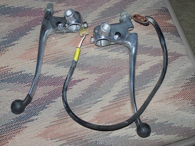 Used Handlebar Lever Assemblies fits Suzuki TS250 1973-1976  Freshly Polished