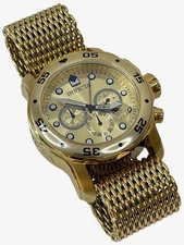Invicta Pro Diver 47240 Chronograph 200M Men's Date Gold Diving Watch MSRP $995
