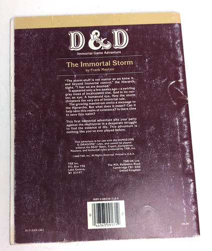 Dungeons and Dragons: THE IMMORTAL STORM IM1 -RPG - 1986 TSR #9171 - Afbeelding 2 van 13