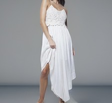 👉RI💫Womens❤️Cream Midi Shift Dress👌Size 10🌴