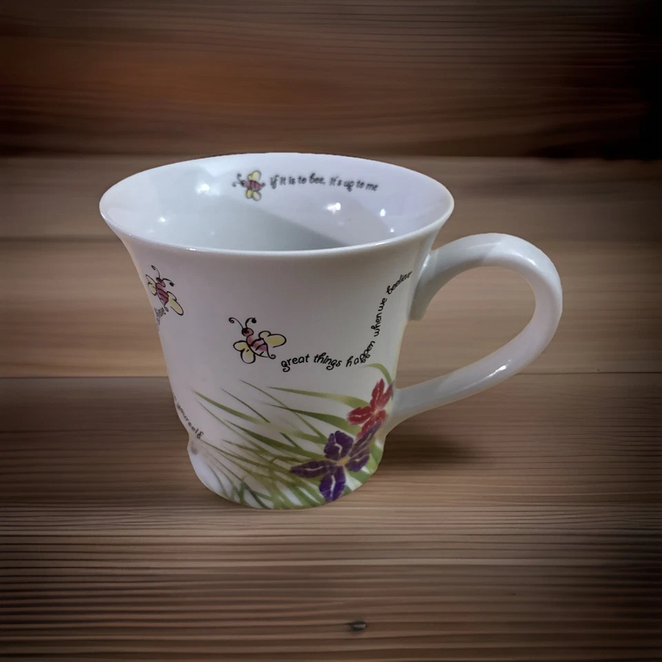 Taza de té café Mary Kay "Cree que puedes tener éxito" de cerámica coleccionable 12 oz usada en excelente estado Foto 2 de 4