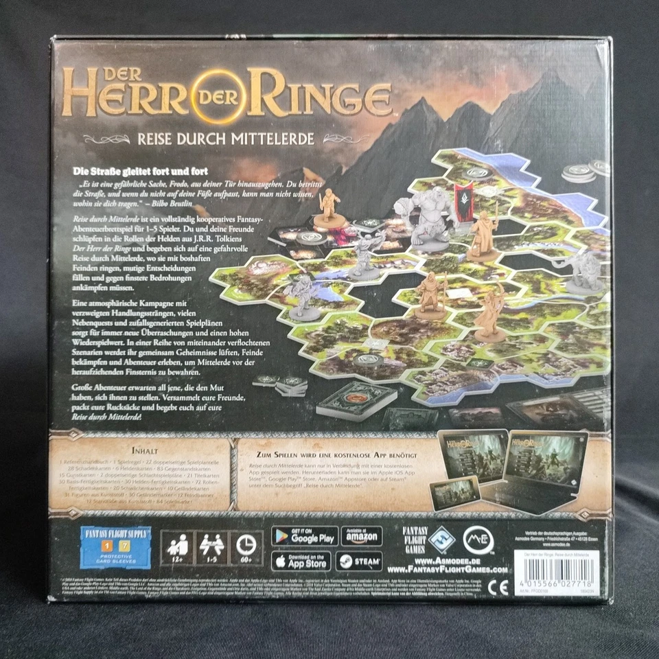 Der Herr der Ringe Reise durch Mittelerde Asmodee ab 12 Jahren vollständig - Bild 2 von 4