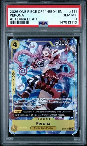 Perona - OP14-111 (Alternate Art) OP14-111 The Azure Sea's Seven Foil PSA 10