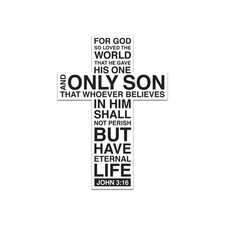 John 3:16 Cross Sticker Decal
