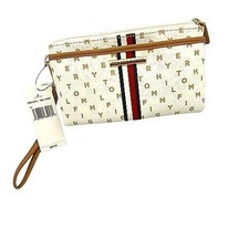 Tommy Hilfiger Wristlet Pouch Handbag Clutch Bag Monogram Logo