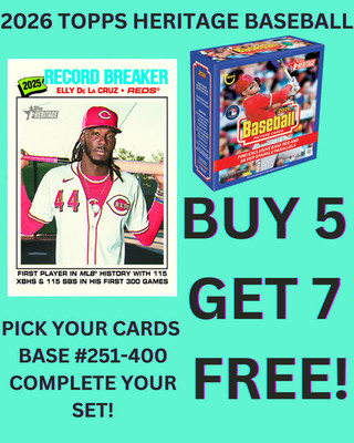 2026 Topps Heritage   BASE SINGLES #251-400   You Pick & Complete Your Set!  