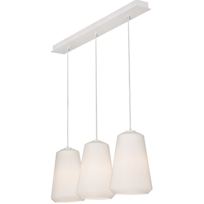 Isla Medium Base Triple Pendant White