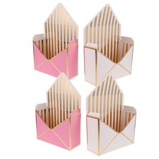 4 Pcs Flower Delivery Boxes Cardboard Floral Arrangement Packaging