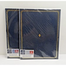 Gartner Studios Navy Blue Gold Foil Certificate Holders 8.5x11 12 Count 54337
