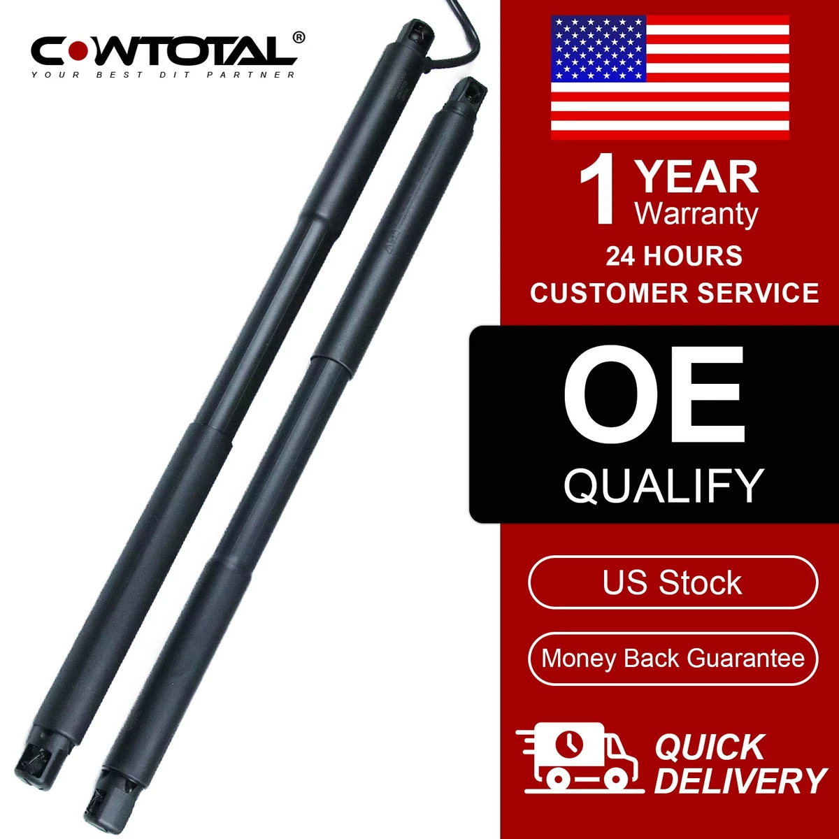 2X Rear Tailgate Lift Supports – Fits Mercedes-Benz W164 ML320, ML350, ML550 (2006-2011, Non-Power)