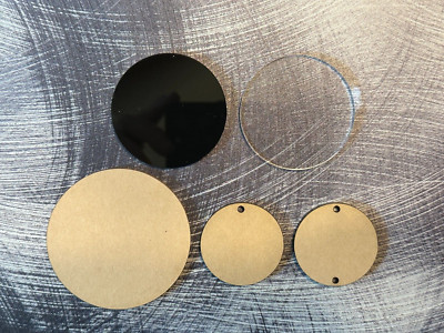 25 1/8'' Acrylic Blank With Or Without Holes {Choose Size & Color} - Circle