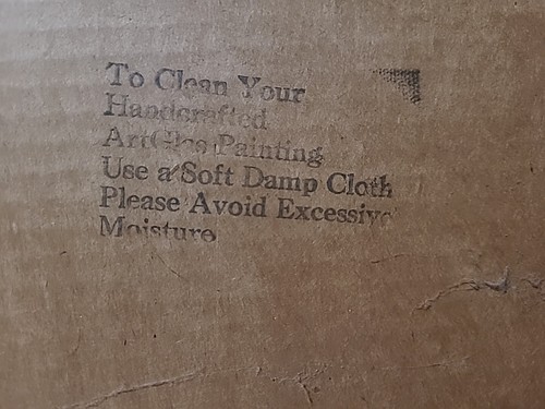 Espejo de pared vintage con acento de vidrio teñido/pintado enmarcado 25 x 17" - COMO ESTÁ LEÍDO - Imagen 8 de 8