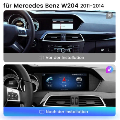 8.8'' 8-Kern Android 13 Carplay Autoradio Für Mercedes Benz C Klasse W204 S204 - Bild 1 von 4