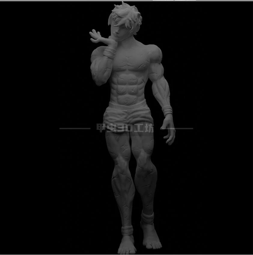 Anime Muscle Woman Figures Unpainted GK Models 3D Printed Unassembled Resin Kits