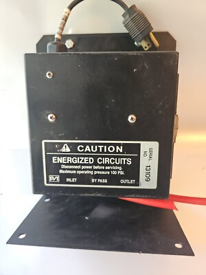 ENERGIZED CIRCUITS SERIAL # 13109 MAXIMUM  Operating Pressure 100 PSI.