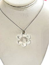 Sterling Silver Chain w/ Crystal Snowflake Pendant