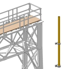 HO Scale Bridge Mast Mounts Kit (2389)