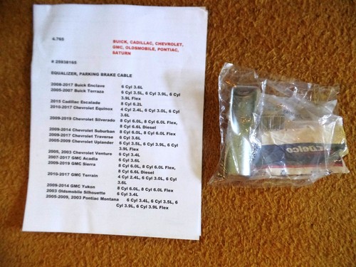2003-2019 Bui/Cad/Chev/GMC/Olds/Pont/Sat Park Brake Equilizer NEW 25938165 - Picture 2 of 5