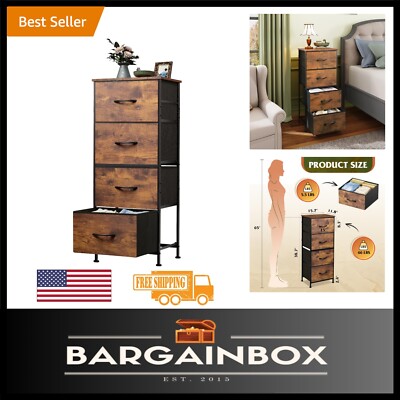 Multi-Purpose Fabric Storage Tower - 4 Drawer Organizer for Bedroom or Hallway