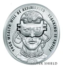 2018 1 OZ BorgCoin Proof - Death of the Dollar #14 .999 Silver Shield Box COA