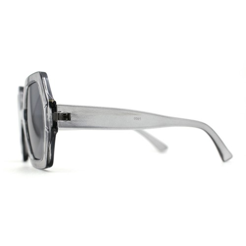 Womens Squared Thick Plastic Mod Hexagon Sunglasses - Picture 9 of 17