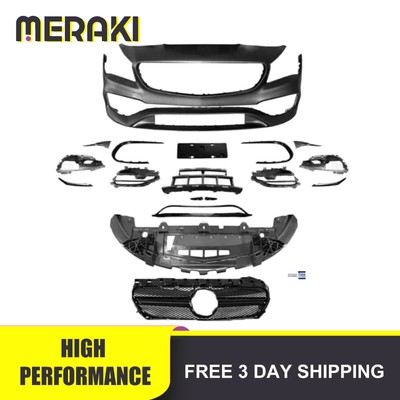Front Bumper Cover Conversion Kit For 2013-2019 Benz W117 CLA Upgrade to CLA 45